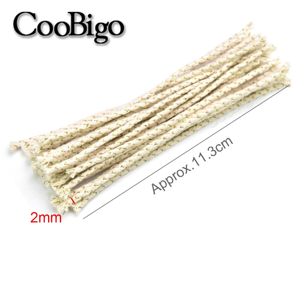 100pcs/Set Replacement Copper Wire Lighter Cotton Core Wick for Zippo Petrol Lighter Kerosene Oil Lighter Accessories
