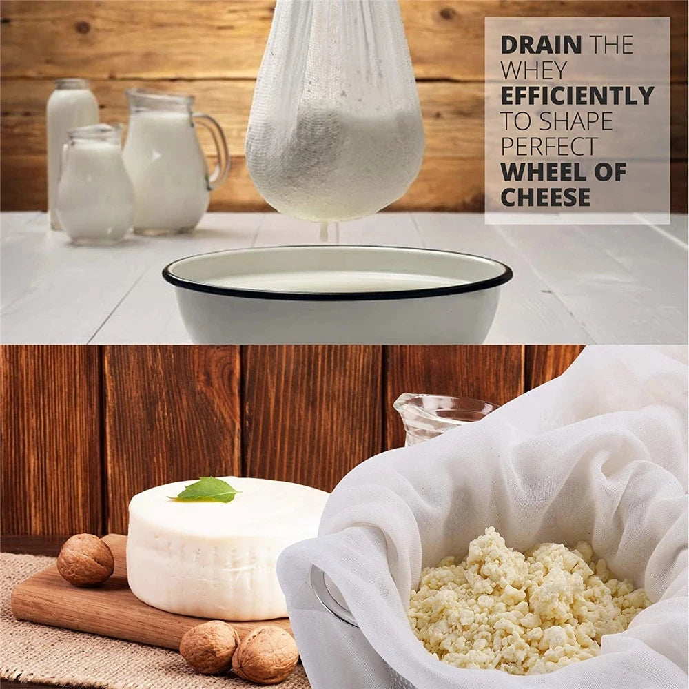 1pcs Cotton Gauze Muslin Cheesecloth Fabric Butter Cheese Wrap Cloth DIY Soy Pressing Mold Kitchen Gadget Baking Ferment Pastry