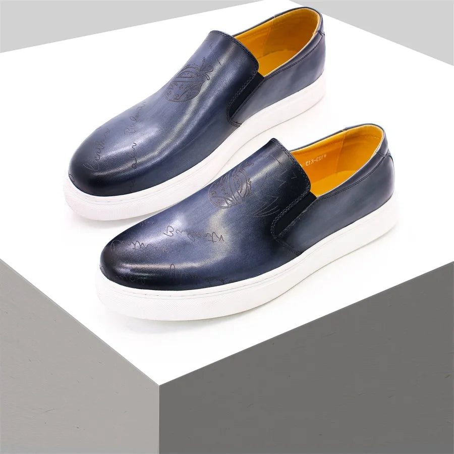 Genuine Leather Casual Men's Shoes High-grade Handmade Fashion Comfortable Leather Shoes Daily Dating Loafers Formal Party Shoes