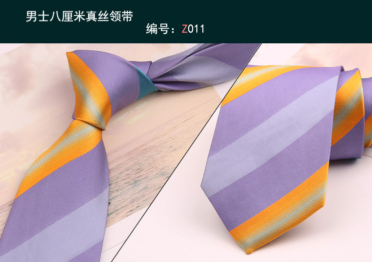 8cm Adult Silk Neckties for Mens Suits Wedding Neck Ties Retro Striped Corbatas Gravata Neckwear Gentleman Gravatas Tie