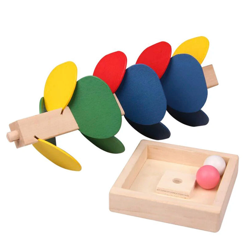 Mini Colorful Tree Marble Ball Run Track Building Blocks Kids Wooden Toys Montessori Learning Educational Toys for Children