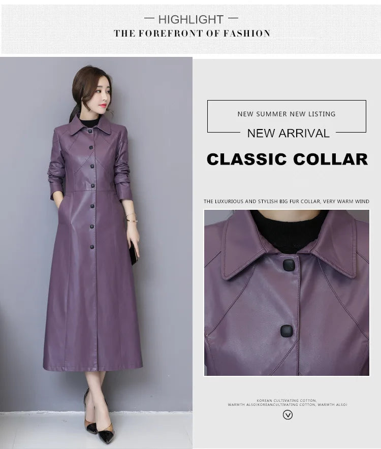 New Women Sheepskin Coat Autumn Winter 2025 Fashion Keep Warm Long Jacket Thicken Sheep Leather Coat Suede Outerwear Female