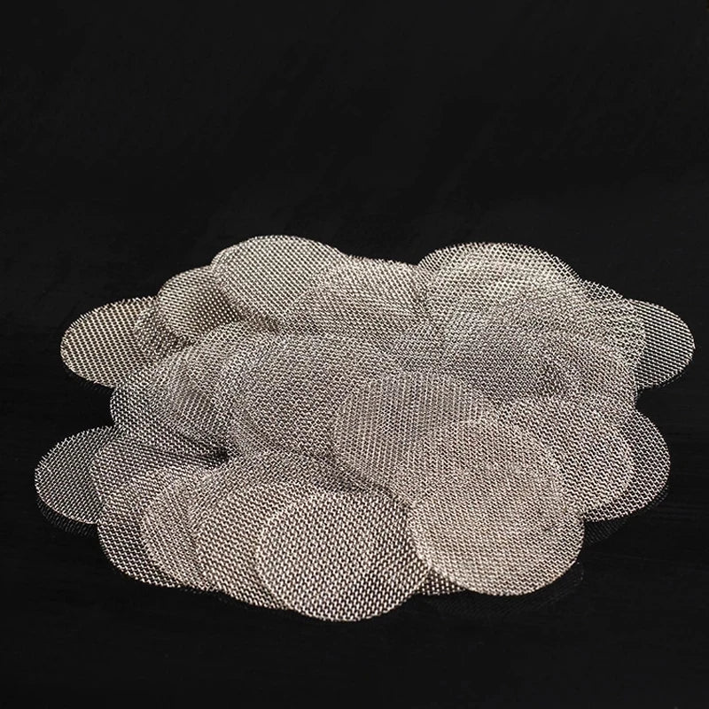 100pcs 20mm Stainless Steel Pipe Screen For Shisha/Hookah/Chicha/Narguile Metal/Glass/Wood Water Smoking Tobacco Pipe Filters