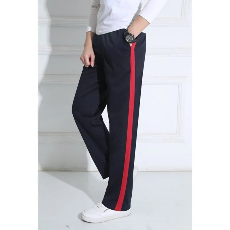 Unisex New Pants Casual Sweatpants Striped Bastic Trousers Pants Men Joggers Simple Work Pants