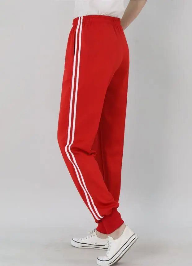 2023 Summer Men's Casual Sweatpants Men Jogger Basic Trousers Tracksuit Side Stripe Bottoms Breathable Sportswear Track Pants