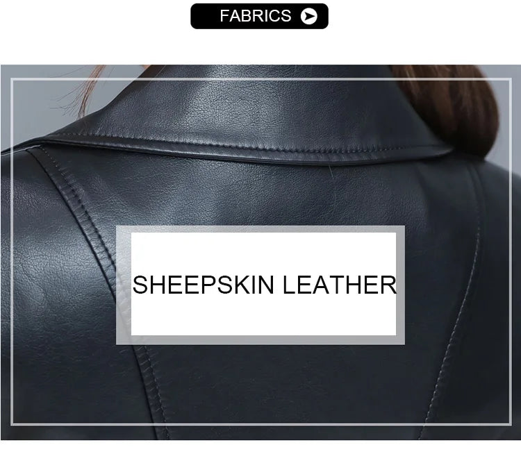 M-7XL New Women Sheepskin Coat Spring Autumn 2025 Fashion Double Breasted Long Jacket Sheep Leather Overcoat Suede Outerwear