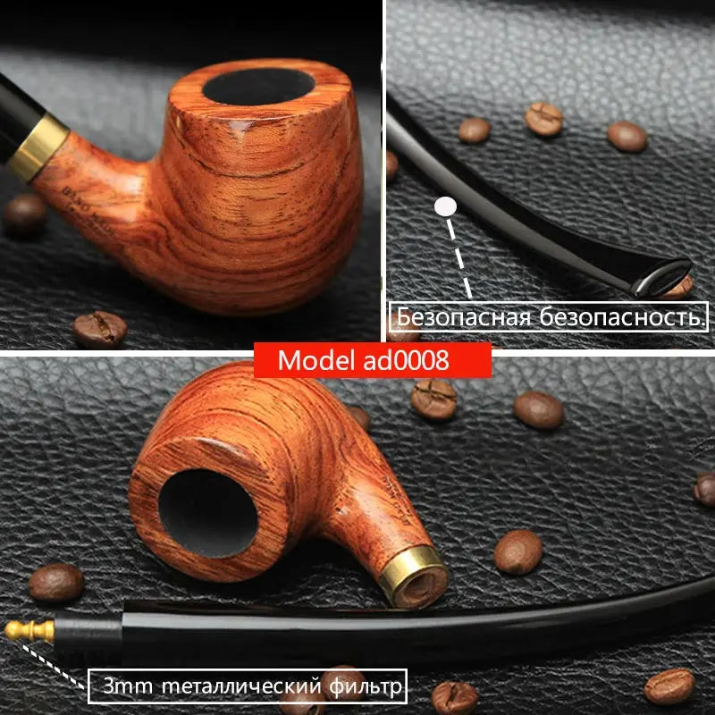 Ru Muxiang 16 Types Rose Wood Smoking Pipe Handmade Wood Tobacco Pipe Smoking Pipe Ad0003-ad0020