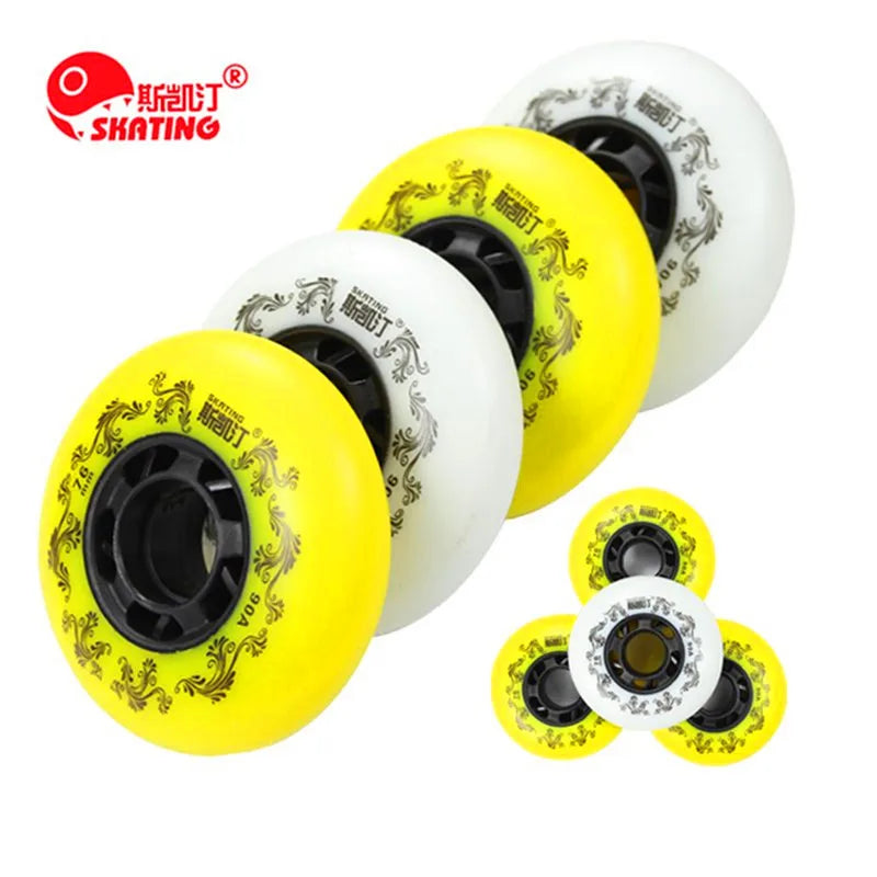 Branded SKATING 3rd 90A inline skates wheel Braking roller Blade rodas Slide Skating Ruedas for Sliding paiting
