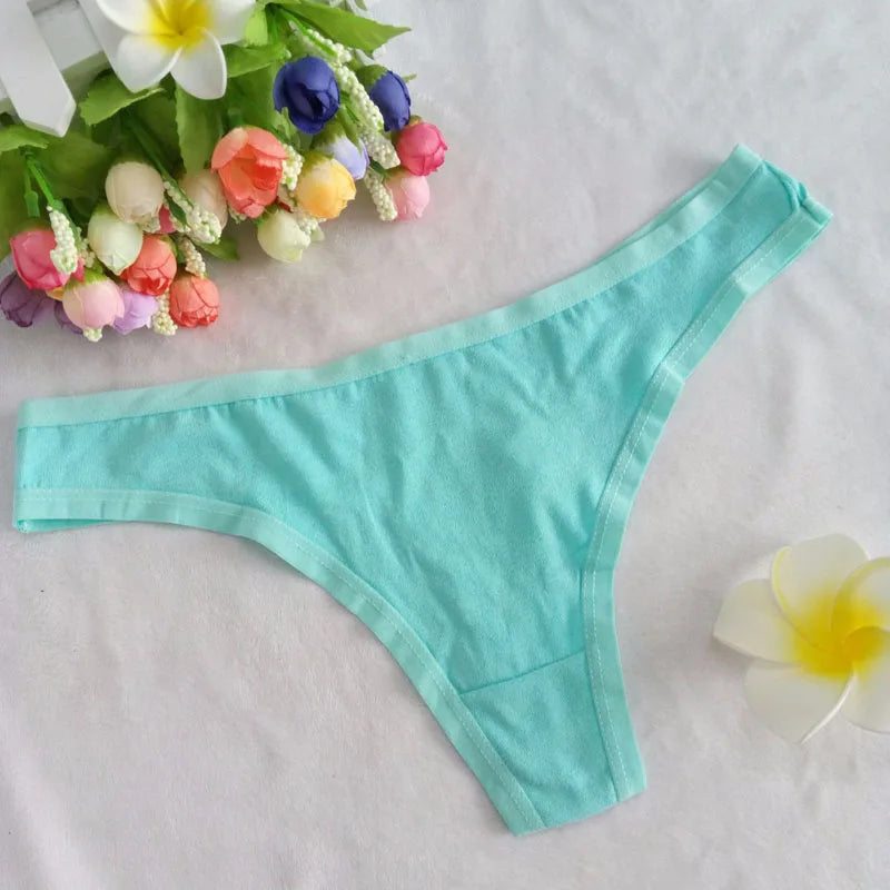 Sexy Thongs Women Tangas Cotton Briefs Lingerie Plus Size Transparent T Panty Underpant G String Panties Underwear T Back Girls