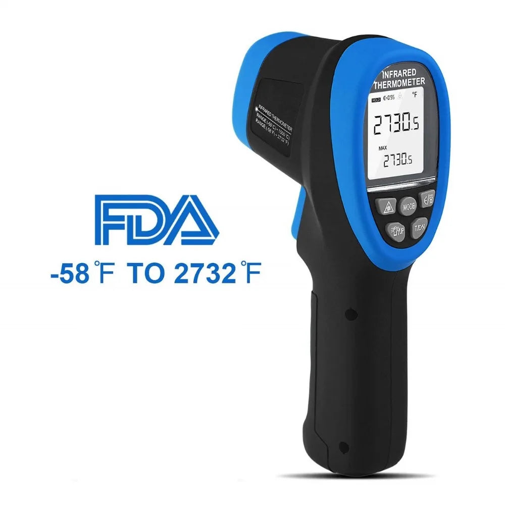 -50℃ to 1500℃ Laser Thermometer Gun Pyrometer 30:1High Temp Infrared Thermometer Digital IR Temperature,BT-1500