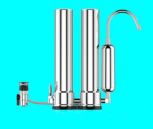 New water filter/3 stages countertop tap filter/ 304 stainless steel water purifier with  direct dirnking water solution