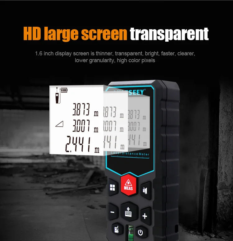 Mileseey Laser Distance Meter X5 Rechargeable Laser Digital Tape Rangefinder Trena Metro Laser Range Finder  Measuring Tape