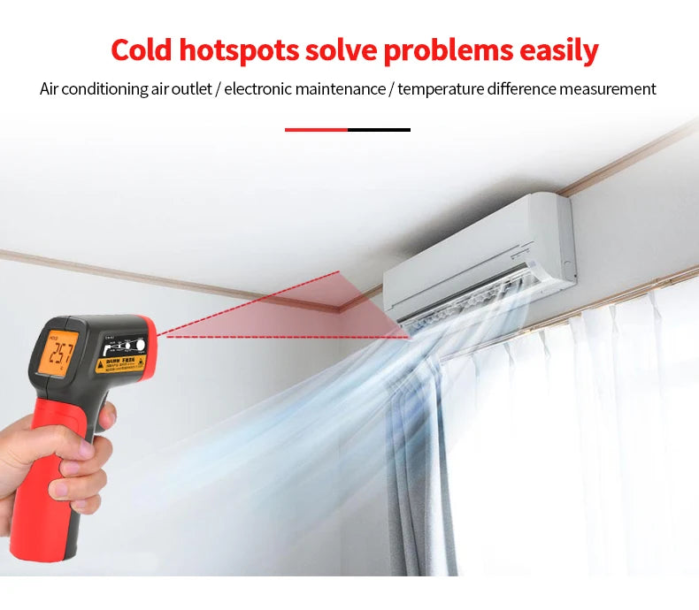UNI-T UT300A+ Laser Infrared Thermometer Handheld Termometro Digital Industrial Non Contact Laser Temperature Meter Gun