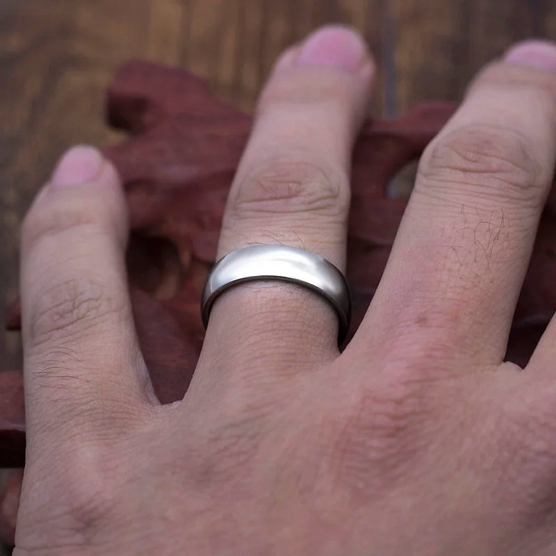 Classic 6mm Stainless Steel Wedding Bands Basic Rings for Couple Comfort Fit US Size 7 to 11