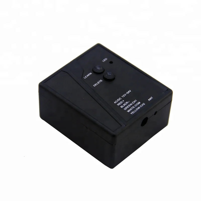 Garage Door Gate Opener 12V-24V AC/DC 2 CHS Terminal Block or Cable RF Receiver Connect