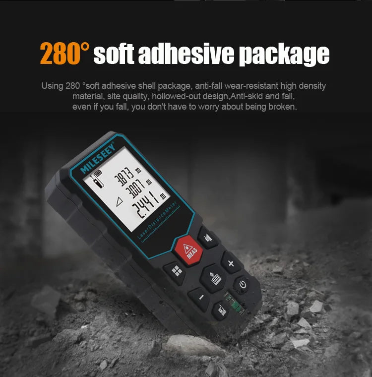 Mileseey Laser Distance Meter X5 Rechargeable Laser Digital Tape Rangefinder Trena Metro Laser Range Finder  Measuring Tape