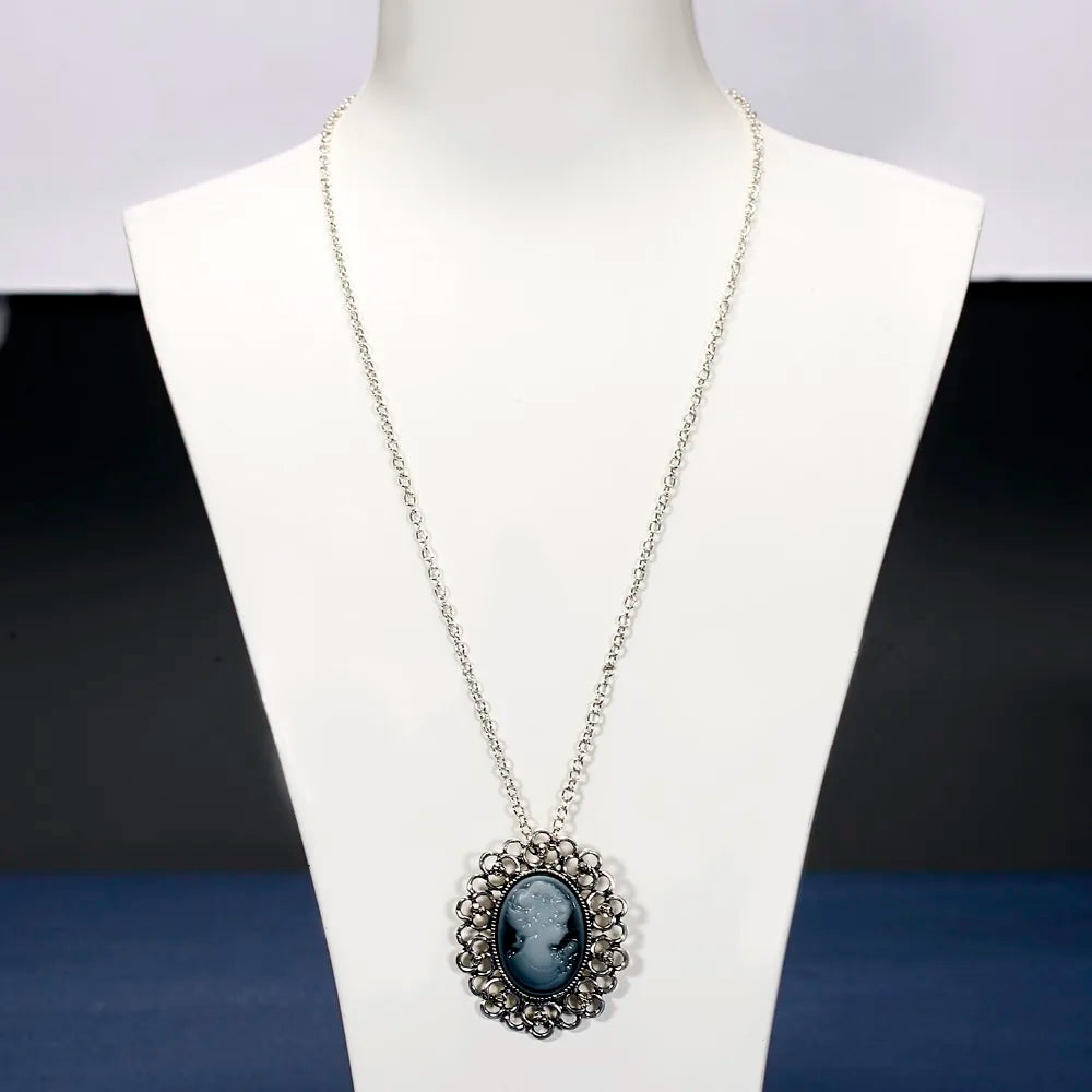 Long Necklace Rinhoo Vintage Beauty Head Sweater Chain Design Pendant Necklace Lady Girl Special Women Jewelry Gifts Wholesale