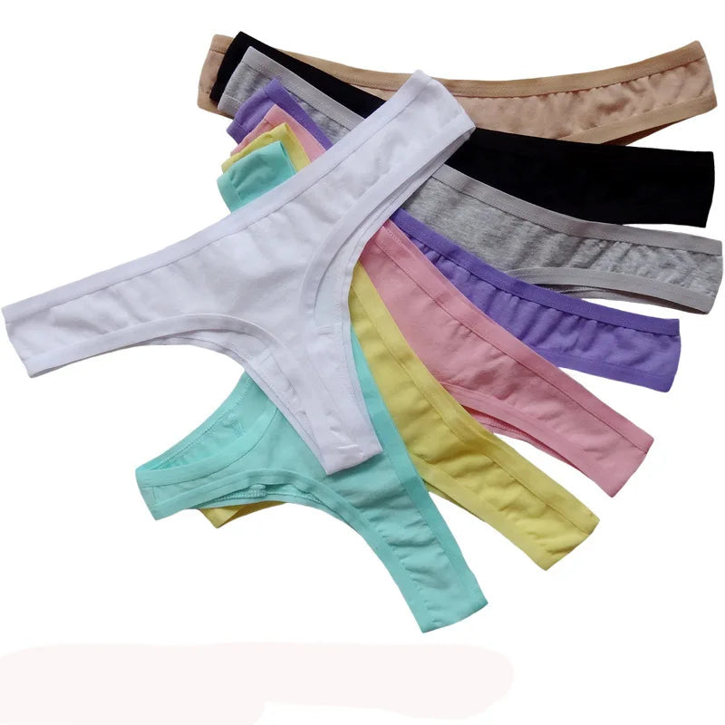 Sexy Thongs Women Tangas Cotton Briefs Lingerie Plus Size Transparent T Panty Underpant G String Panties Underwear T Back Girls