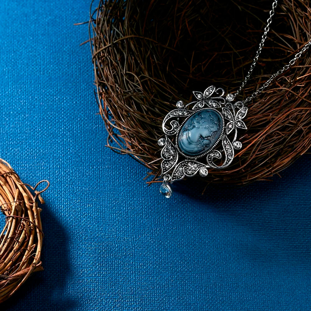 Long Necklace Rinhoo Vintage Beauty Head Sweater Chain Design Pendant Necklace Lady Girl Special Women Jewelry Gifts Wholesale