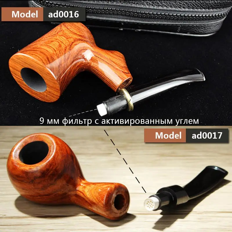 Ru Muxiang 16 Types Rose Wood Smoking Pipe Handmade Wood Tobacco Pipe Smoking Pipe Ad0003-ad0020