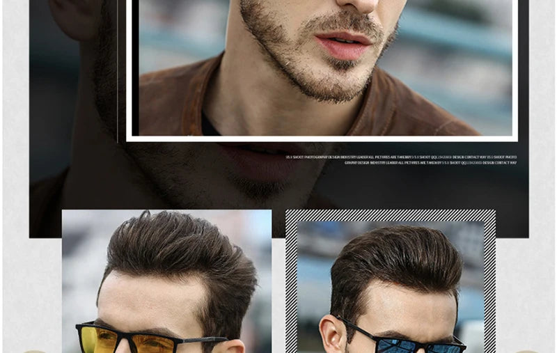 Psacss Square Polarized Sunglasses Men Driving Sun Glasses Male Top Brand Quality Retro Sunglass Lunette De Soleil Homme UV400