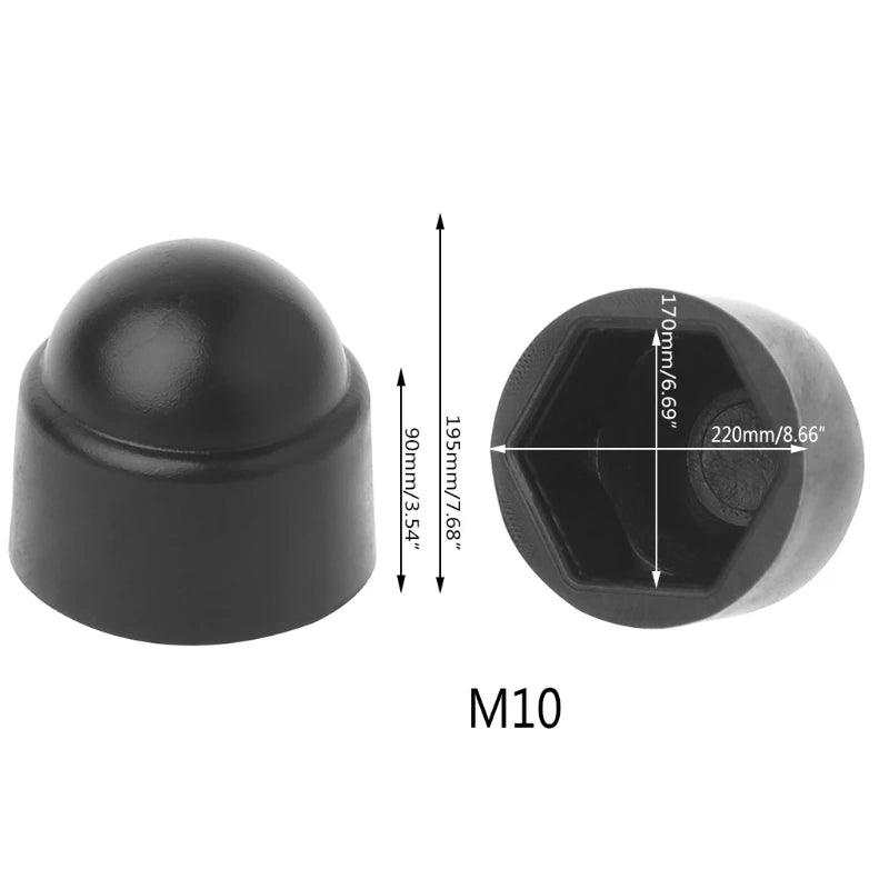 10Pcs M6 M8 M10 M12 Bolt Nut Dome Protection Caps Covers Exposed Hexagon Plastic Nuts and Bolts