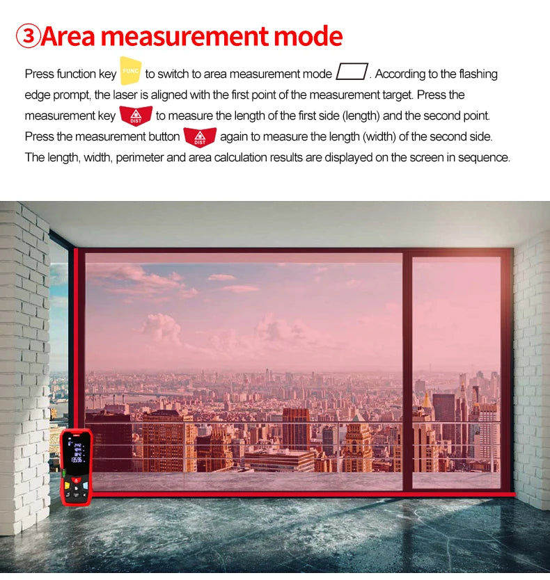 UNI-T Handheld Laser Rangefinder Distance Meter 40M 60M 80M 100M Medidor Laser Tape Build Measure Device Electronic Ruler