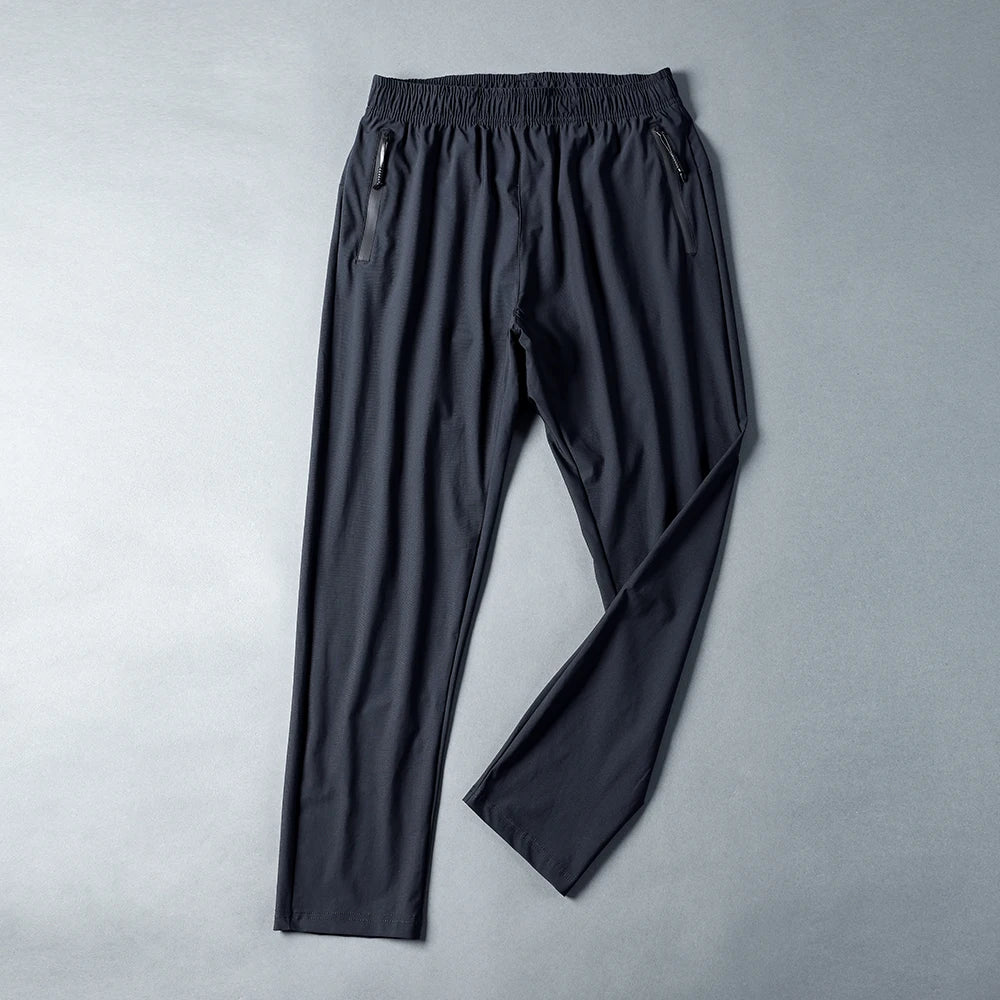Running Pants Men Sport Jogging Fitness Yoga Training Basketball Football Long Leggings Ice Silk Elastic Quick Drying Trousers