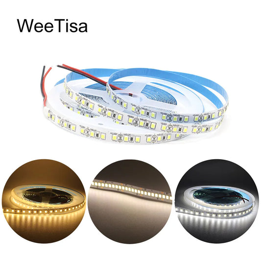 LED Strip Light 12V DC SMD 2835 120LEDs/M 1M 2M 3M 4M 5M Tira LED Stripe Tape Warm White 240LEDs/M Flexible Indoor Home Lighting