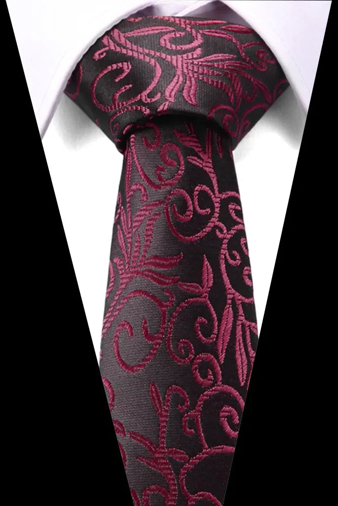Silk tie skinny 7.5 cm Red floral necktie high fashion plaid ties for men slim cotton cravat neckties Mens 2019 gravatas