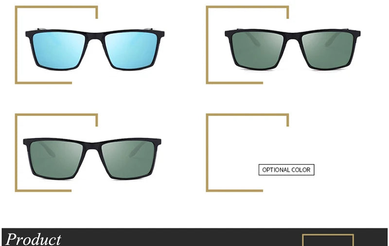 Psacss Square Polarized Sunglasses Men Driving Sun Glasses Male Top Brand Quality Retro Sunglass Lunette De Soleil Homme UV400