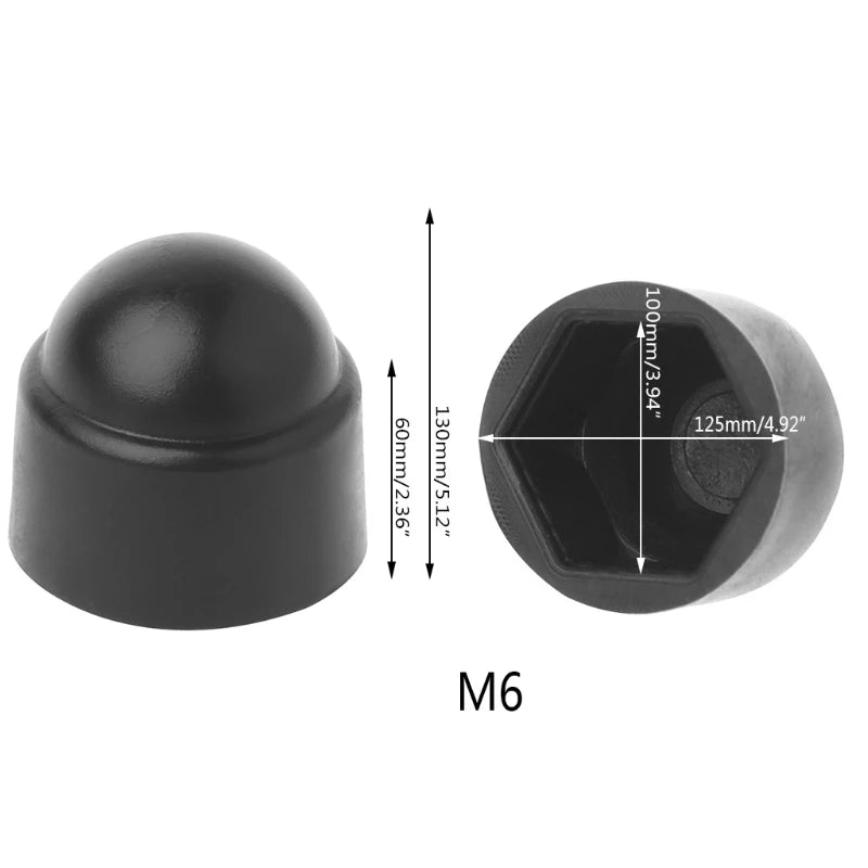 10Pcs M6 M8 M10 M12 Bolt Nut Dome Protection Caps Covers Exposed Hexagon Plastic Nuts and Bolts