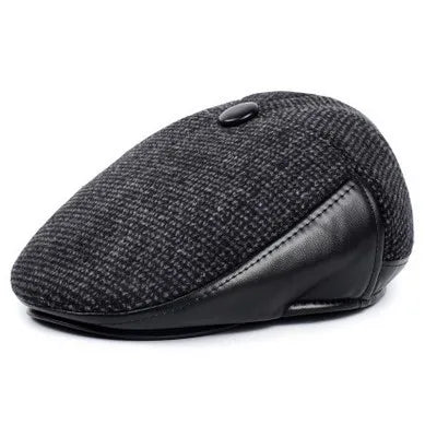 XdanqinX 2026 Winter New Men's Hat Woolen Thick Warm Berets With Earmuffs Male Bone Dad's Hat Trucker Winter Plush Fluff Hats
