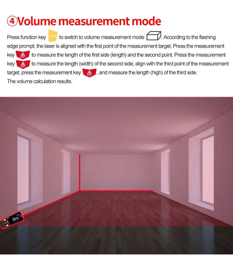 UNI-T Handheld Laser Rangefinder Distance Meter 40M 60M 80M 100M Medidor Laser Tape Build Measure Device Electronic Ruler