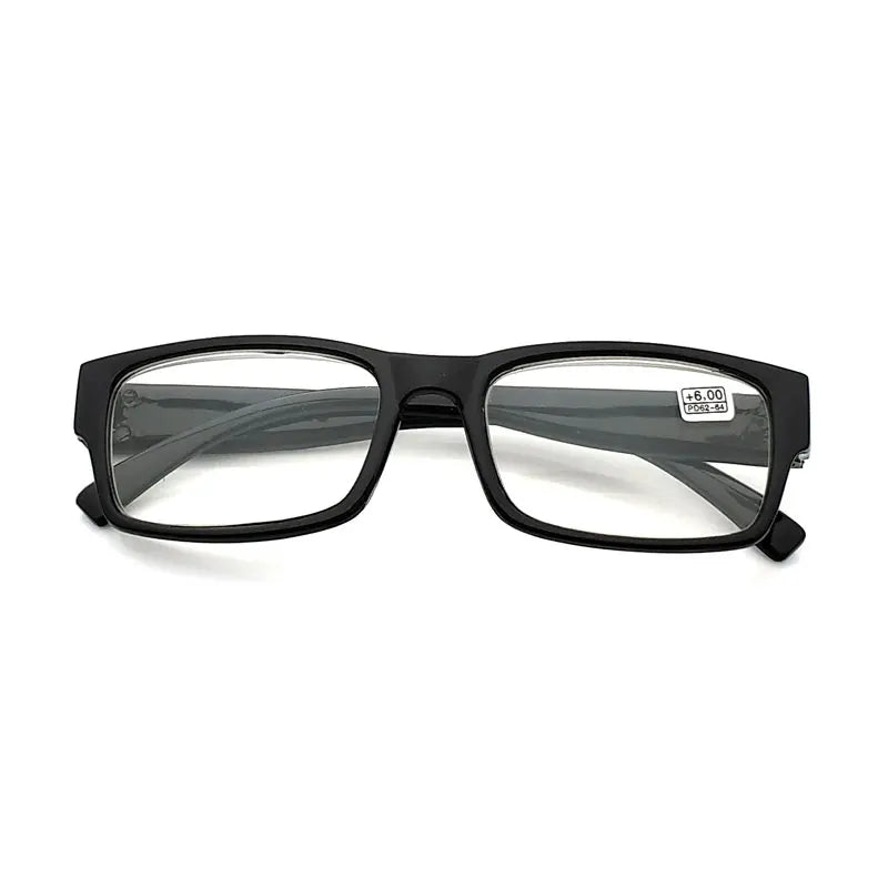 Reading Glasses for Men Women +4.50 +5.00 +5.50 +6.00 Black Plastic Frame Women's Degree High