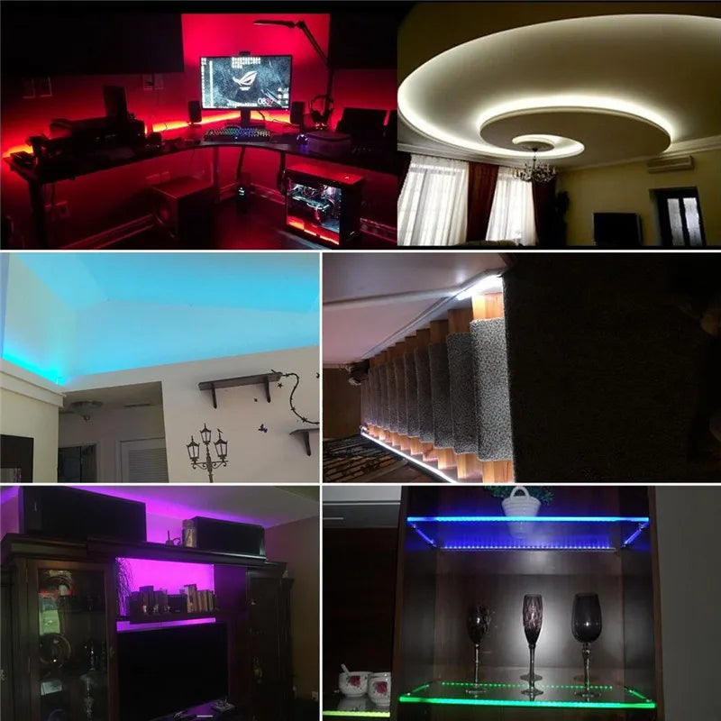 5M 2835 RGB LED Strip Light 300 LEDs DC 12V Red Green Blue Warm White Cool White Flexible SMD 2835 LED Diode Ribbon Tape Lamp