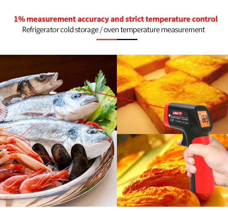 UNI-T UT300A+ Laser Infrared Thermometer Handheld Termometro Digital Industrial Non Contact Laser Temperature Meter Gun