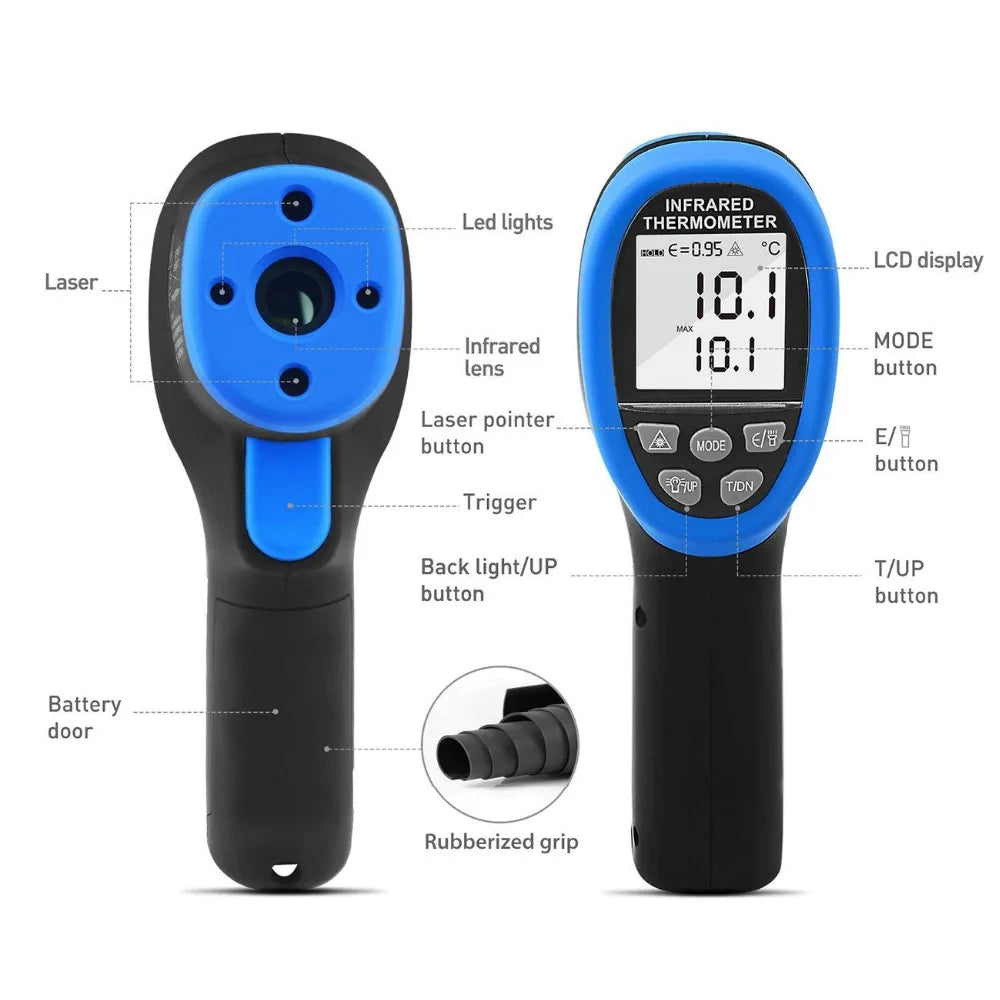 -50℃ to 1500℃ Laser Thermometer Gun Pyrometer 30:1High Temp Infrared Thermometer Digital IR Temperature,BT-1500