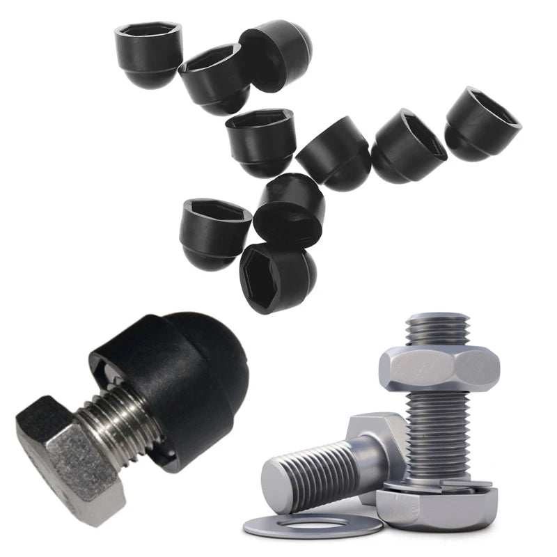 10Pcs M6 M8 M10 M12 Bolt Nut Dome Protection Caps Covers Exposed Hexagon Plastic Nuts and Bolts