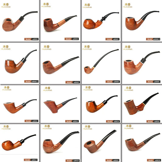 Ru Muxiang 16 Types Rose Wood Smoking Pipe Handmade Wood Tobacco Pipe Smoking Pipe Ad0003-ad0020