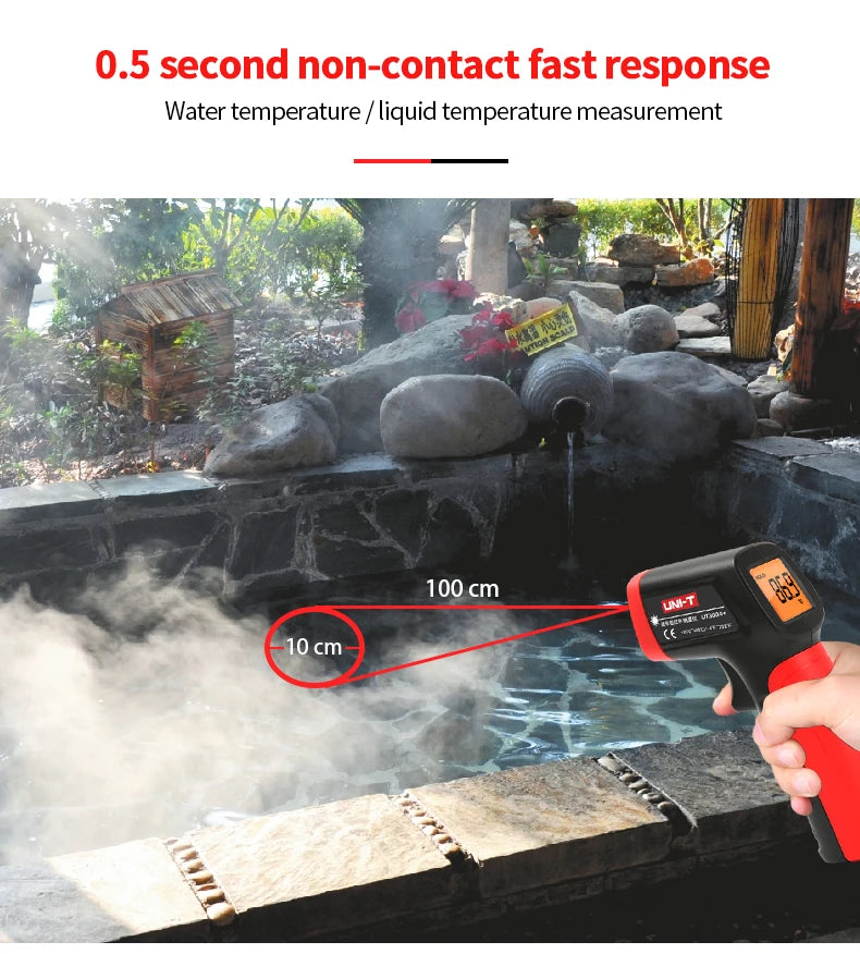 UNI-T UT300A+ Laser Infrared Thermometer Handheld Termometro Digital Industrial Non Contact Laser Temperature Meter Gun
