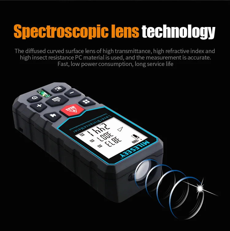 Mileseey Laser Distance Meter X5 Rechargeable Laser Digital Tape Rangefinder Trena Metro Laser Range Finder  Measuring Tape