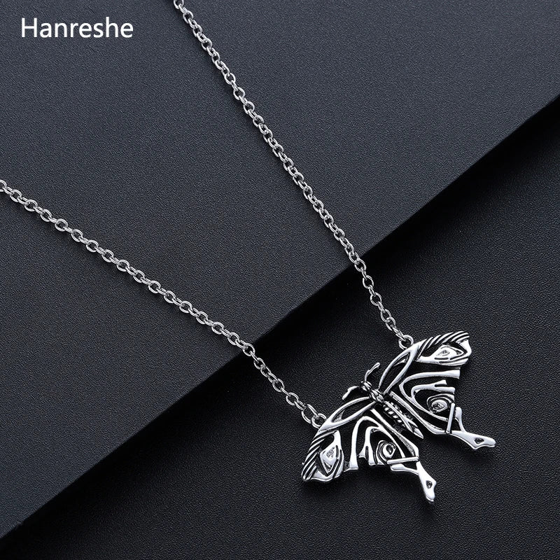Mamma Mia Chain Antique Butterfly Pendant Yong Donna's Big Butterfly Necklace Costume Trendy Jewelry Accessories Women