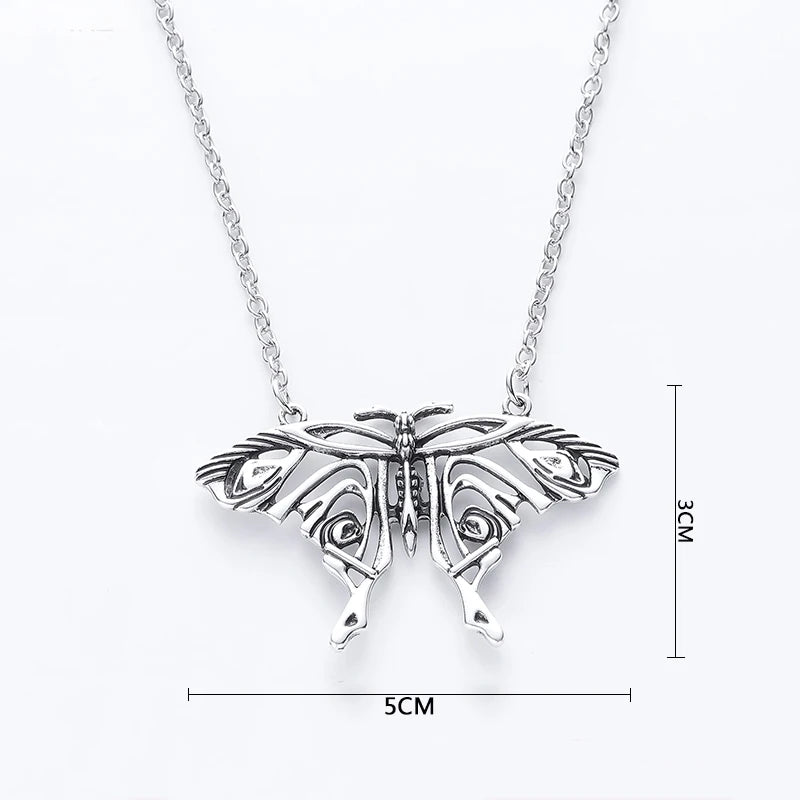 Mamma Mia Chain Antique Butterfly Pendant Yong Donna's Big Butterfly Necklace Costume Trendy Jewelry Accessories Women