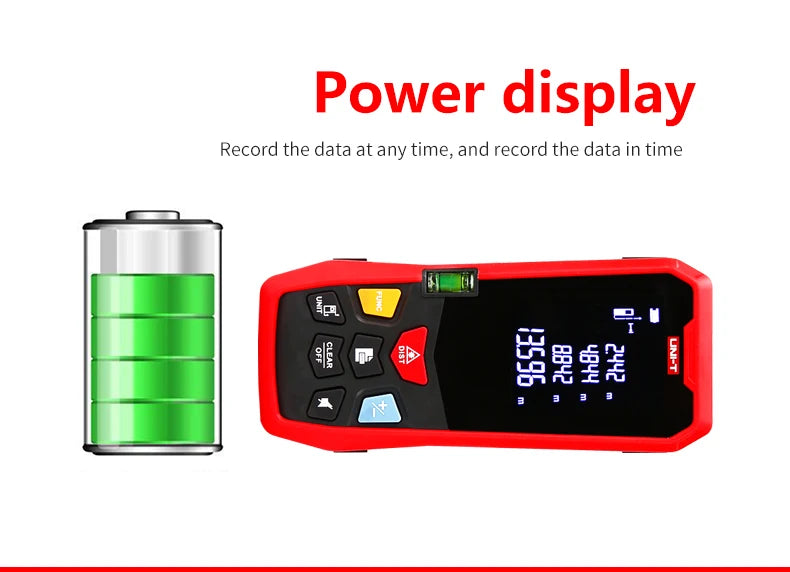 UNI-T Handheld Laser Rangefinder Distance Meter 40M 60M 80M 100M Medidor Laser Tape Build Measure Device Electronic Ruler