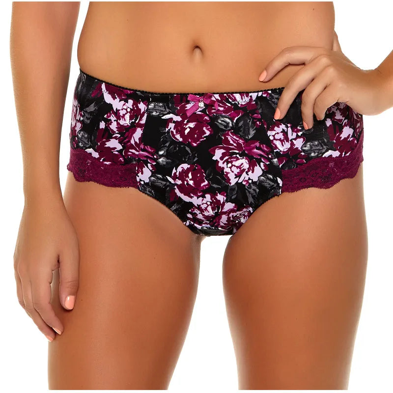 Lingerie Underwear Women Panties Pure Cotton Crotch Modal 6 Colors Floral Print Big Size XLXXLXXXL4XL5XL6XL7XL High-Rise Style