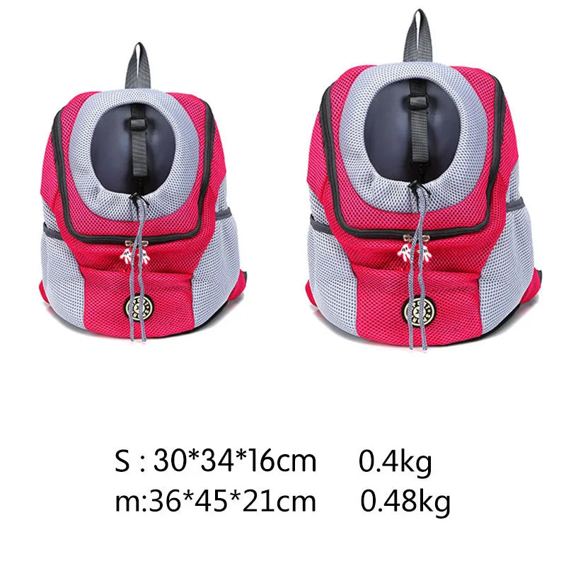 Pet Dog Carrier Bag Out Double Shoulder Portable Travel Backpack Outdoor PPet Dog Front Bag Mesh Backpack Head Pet Supplies