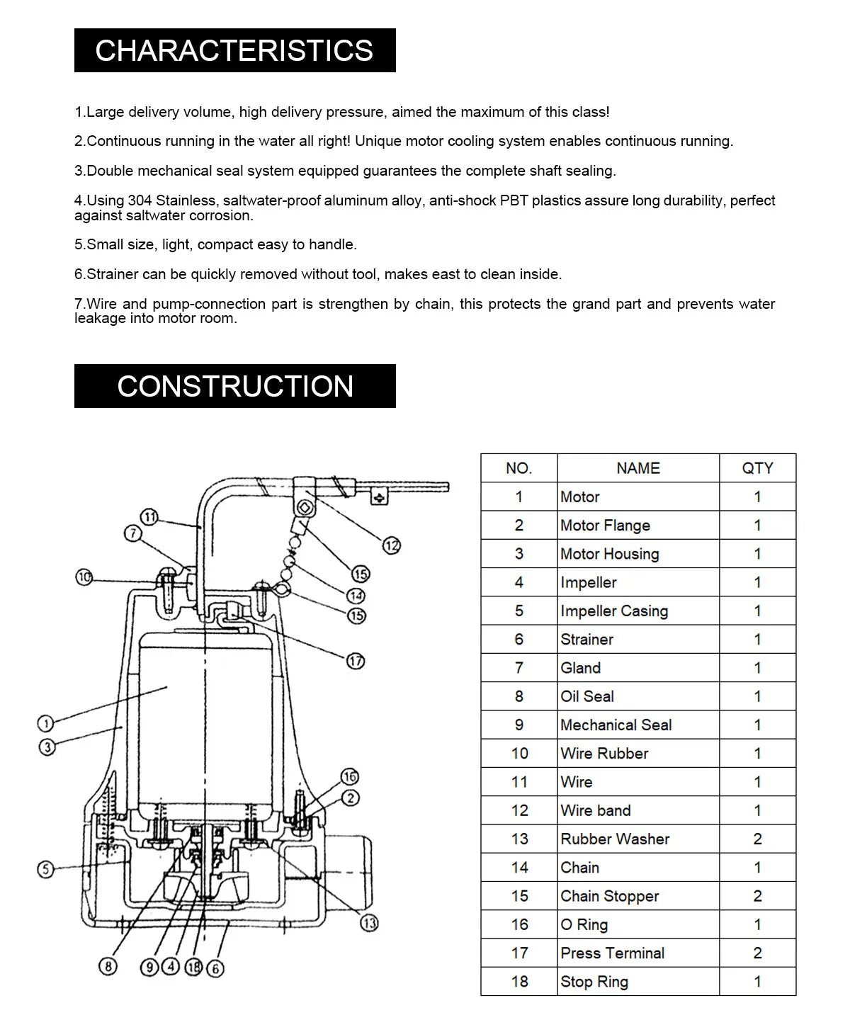 1PCS Submersible Water Pump 12V Bilge Pump Mini Cabin Drainage Pump Household Pumping circulation Electric Pump