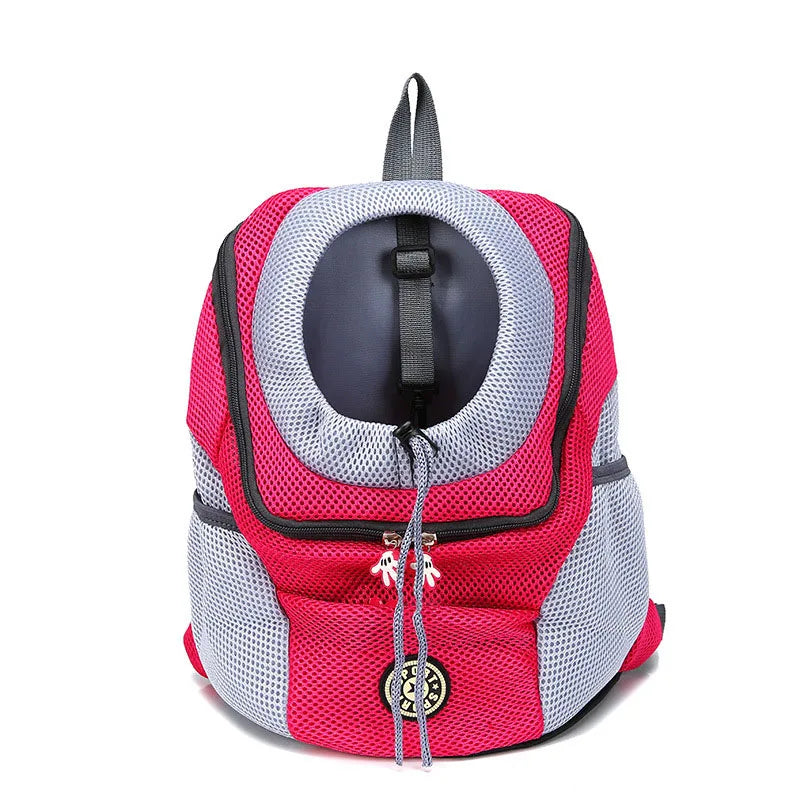 Pet Dog Carrier Bag Out Double Shoulder Portable Travel Backpack Outdoor PPet Dog Front Bag Mesh Backpack Head Pet Supplies