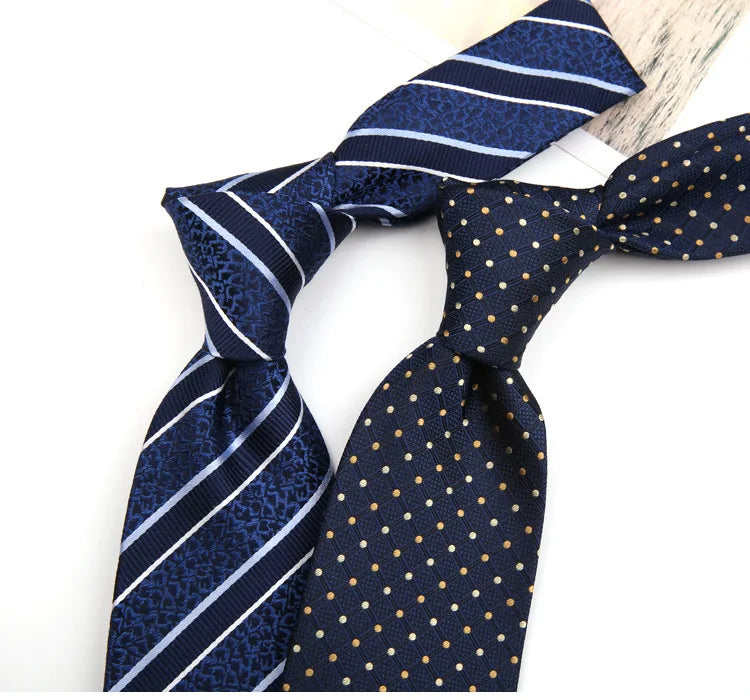 8cm Adult Silk Neckties for Mens Suits Wedding Neck Ties Retro Striped Corbatas Gravata Neckwear Gentleman Gravatas Tie